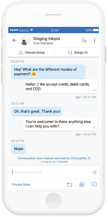 Mobile Messaging Live Chat Mobile App Freshdesk Messaging