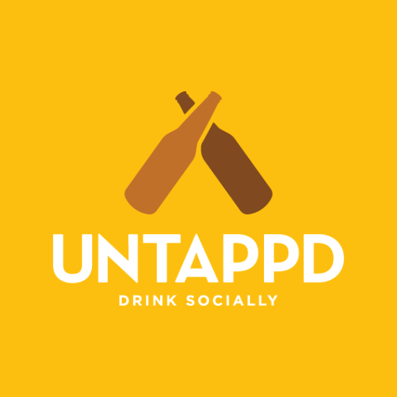 untappd logo yellow bg