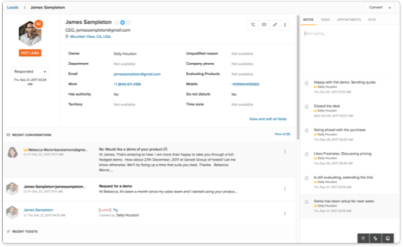 lead contact account and deal management 27a0503d