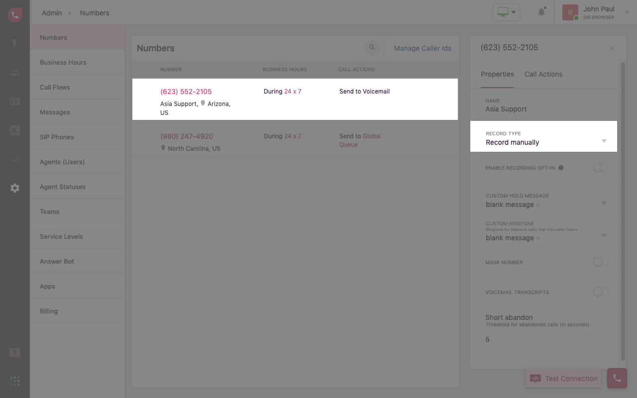 call recording system