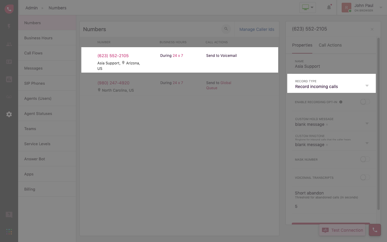 call recording system