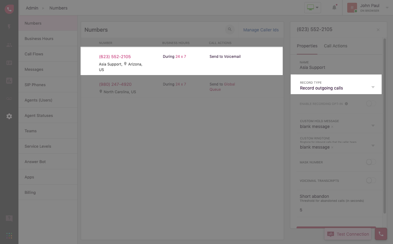 call recording system