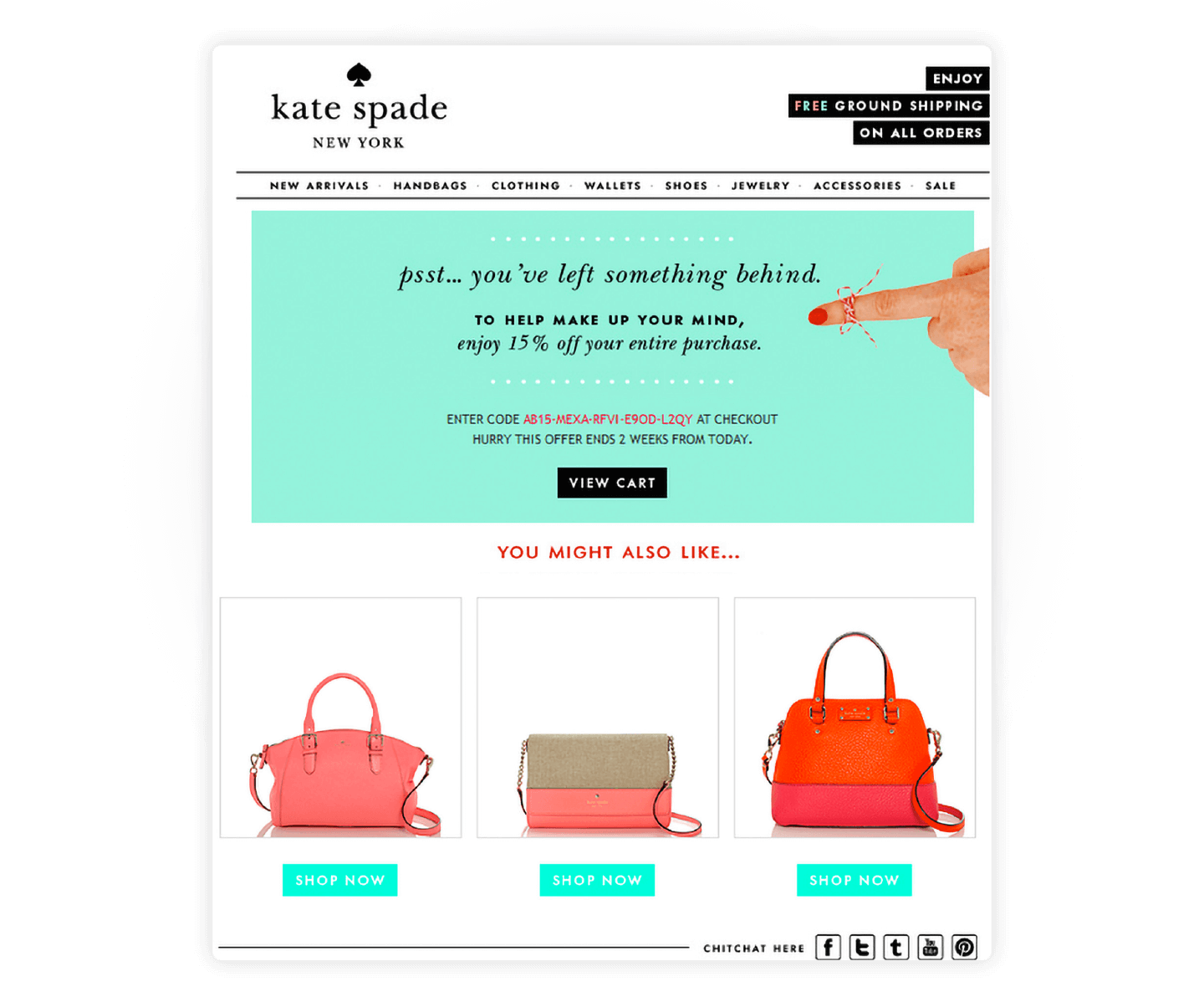 email transaccional de carrito abandonado