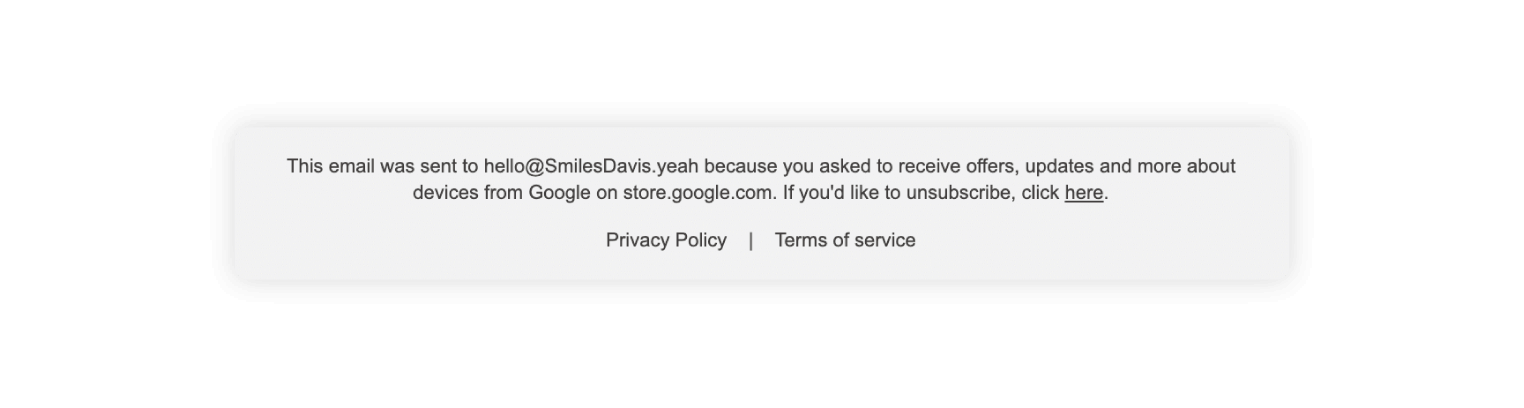 ejemplo de links para borrar suscripción en mailing