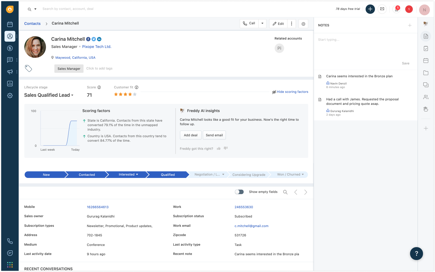 Freshworks_CRM_Contact_Dashboard_Agency_CRM