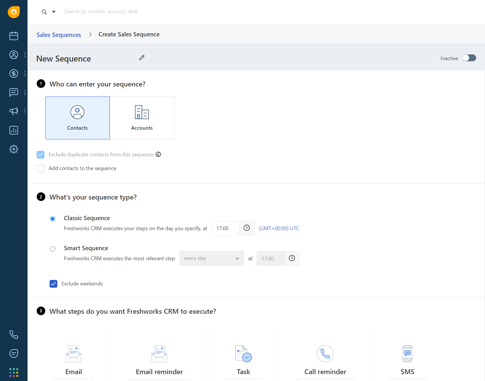 sales sequence fw crm