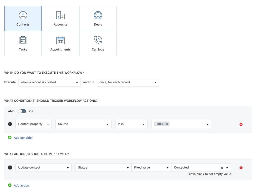 CRM for startups | Freshsales | Workflows