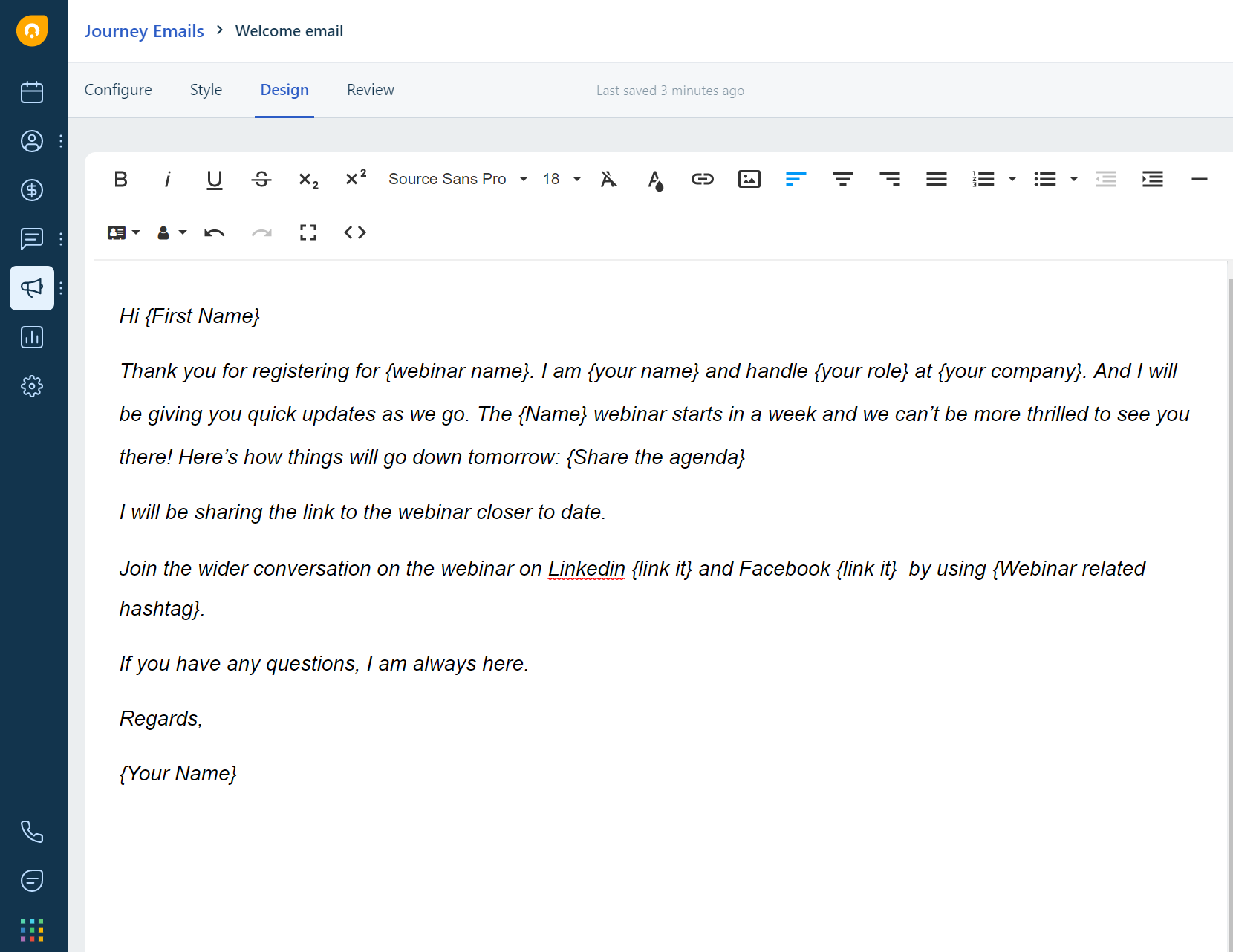 email template