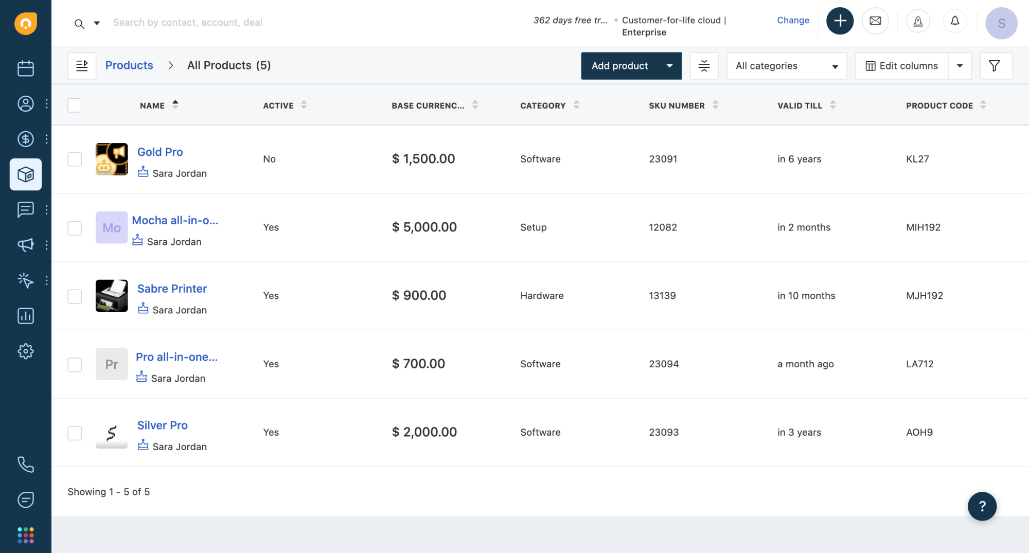 Bring your product catalog into your CRM