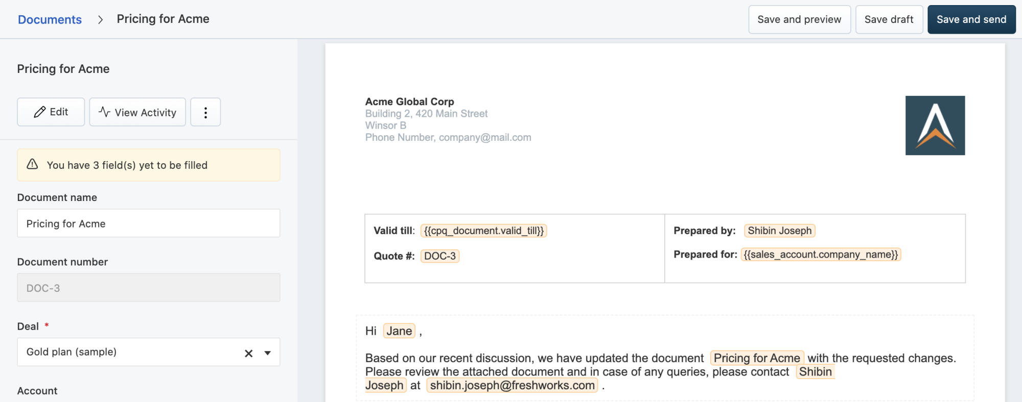 Ensure brand consistency with document templates