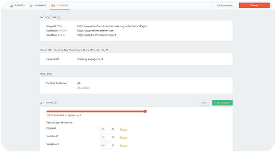 CRO program: Split Test