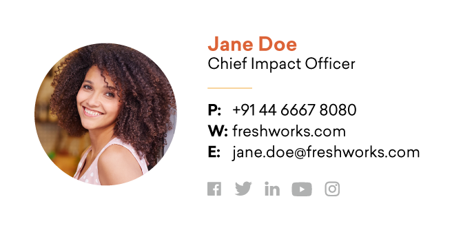 An email signature for your follow up email