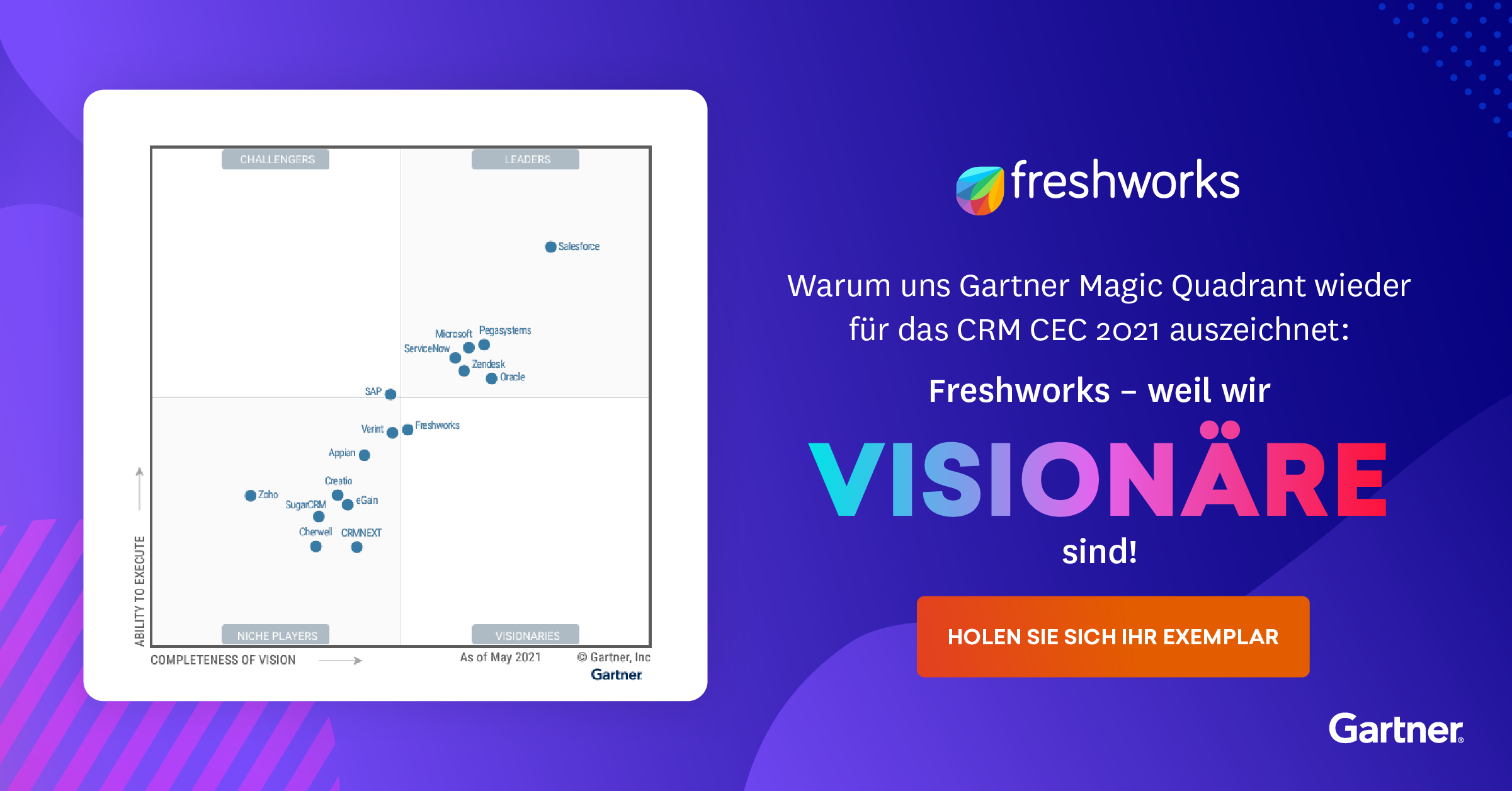 2021 Gartner Magic Quadrant for CRM Customer Engagement Center