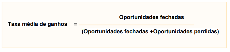 cálculo taxa média de ganhos