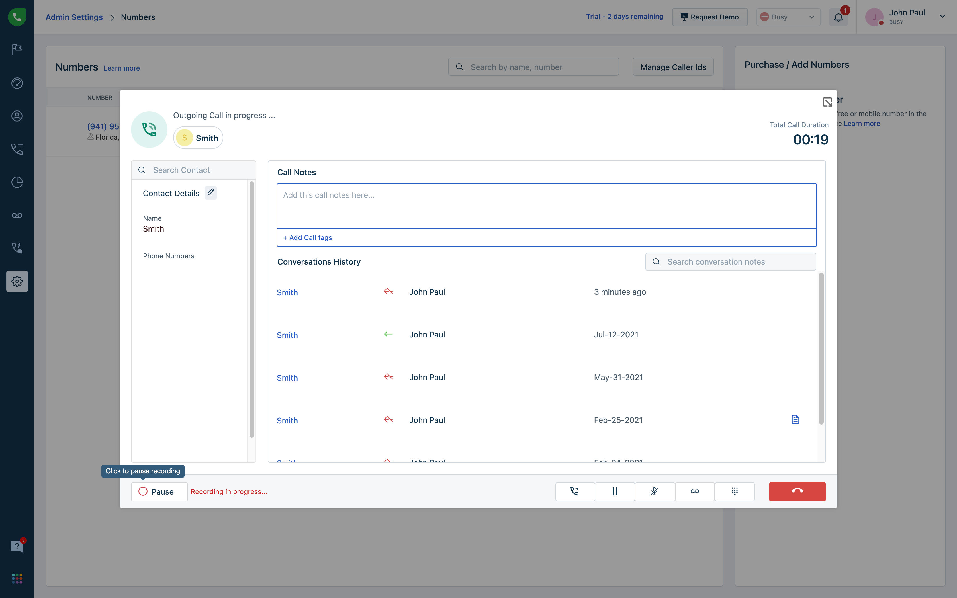 Phone Call Recording System Freshcaller