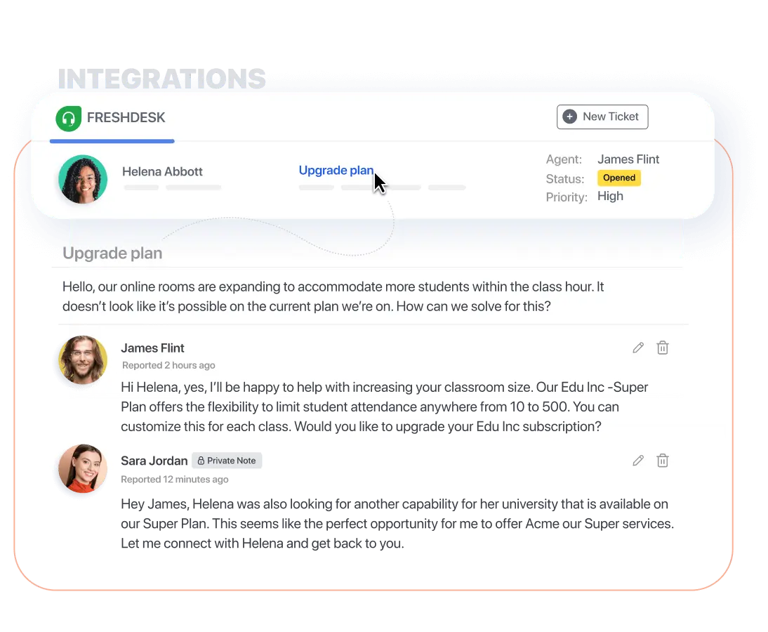 Freshdesk Integration Screenshot