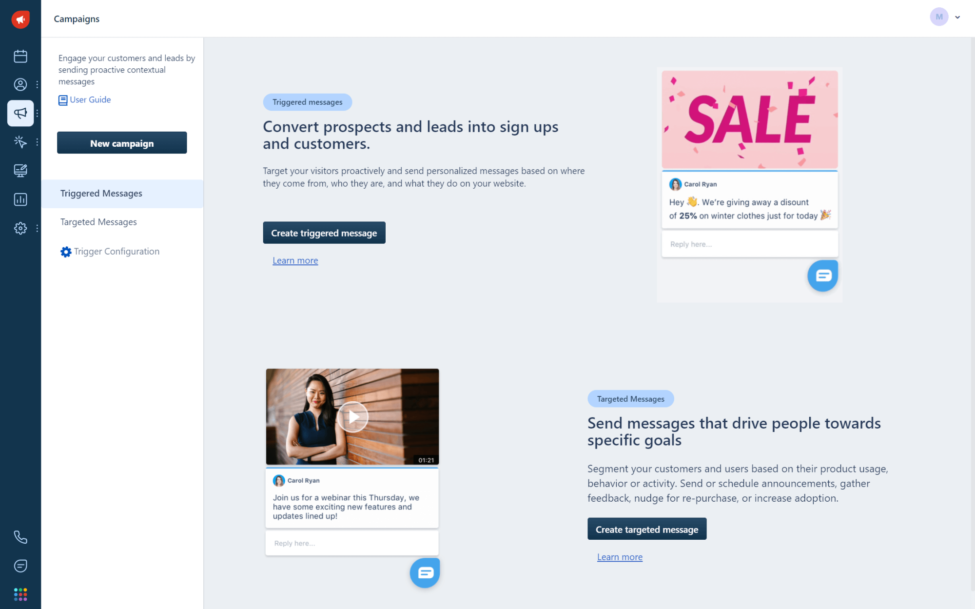 Freshmarketer - Chat campaigns