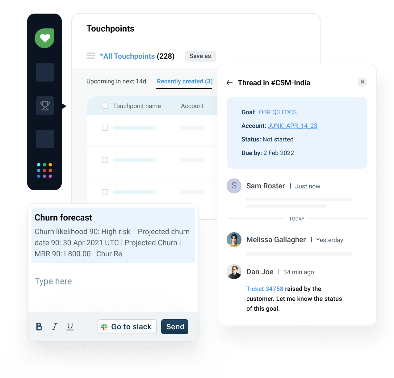 Freshdesk Customer Success integration with Slack
