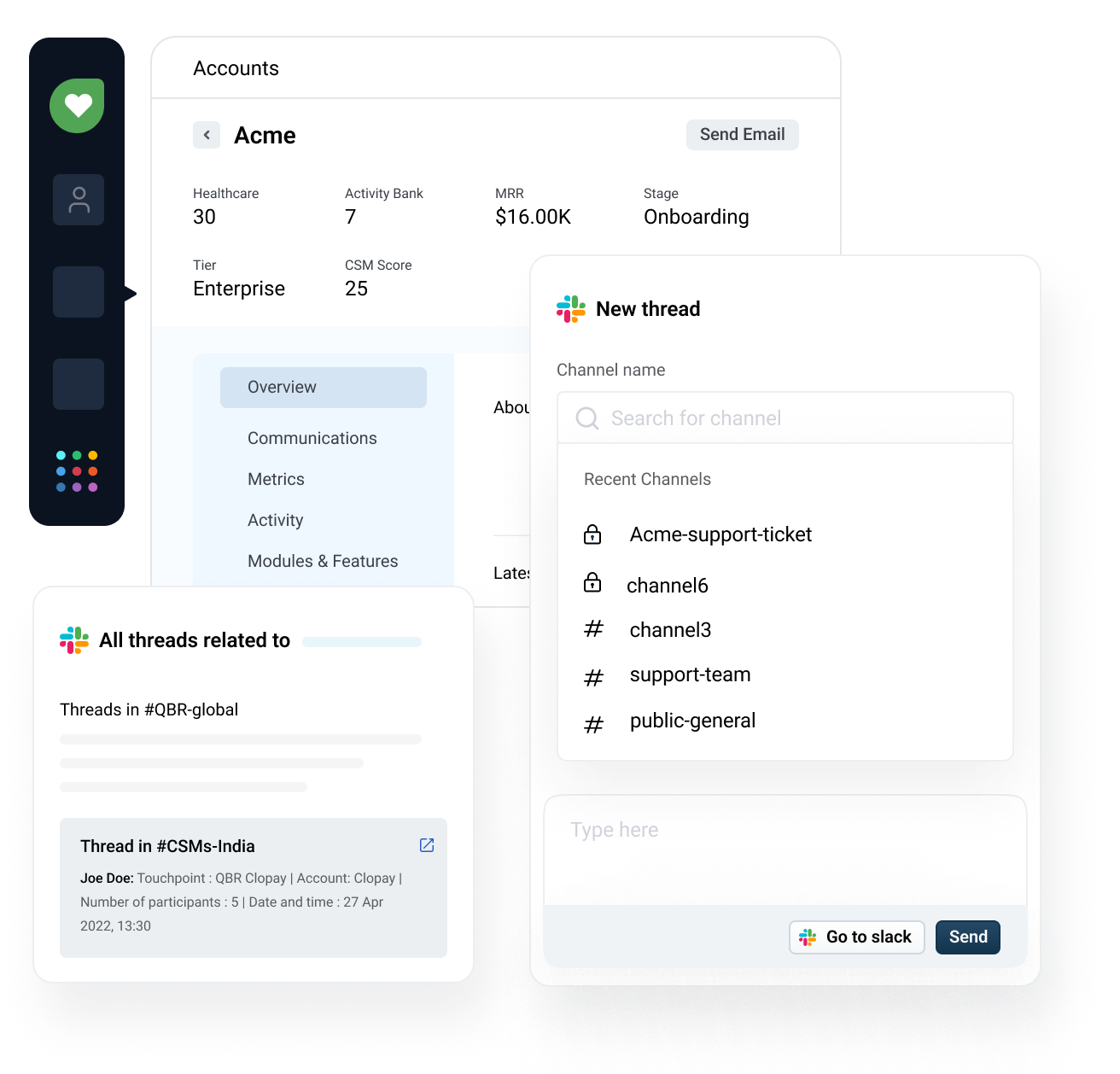Freshdesk Customer Success integration with Slack