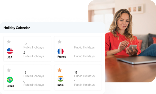 Multiple Holiday Calendars - Best Holiday Management Software - Freshteam