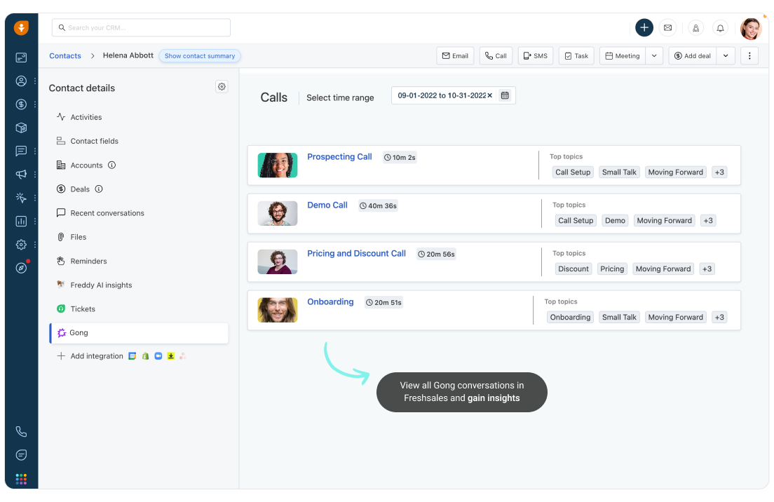 Gong Integration Image