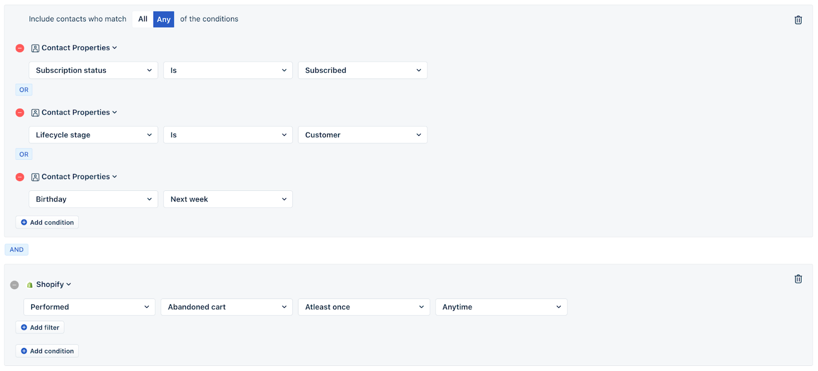 Build your segments Image