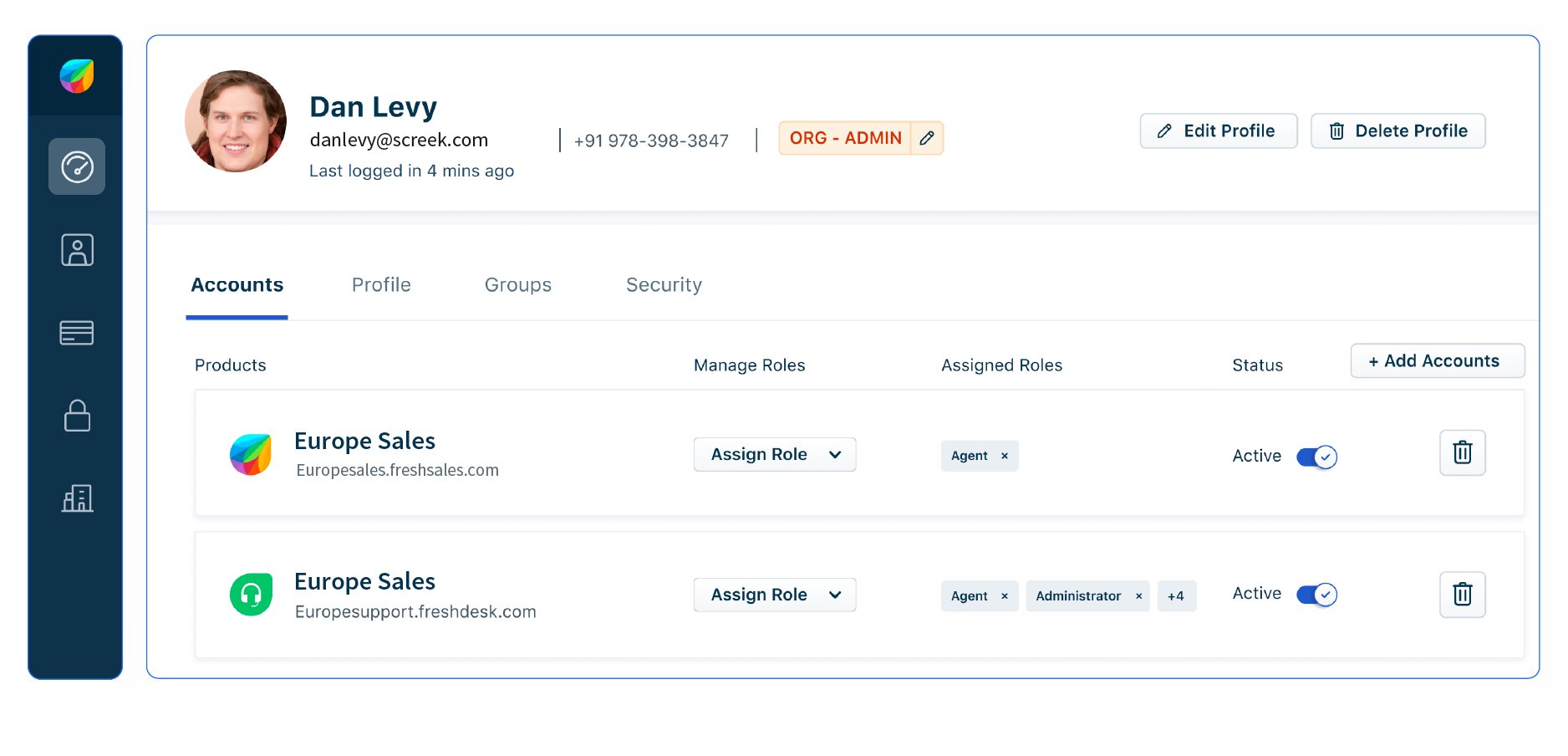 User Account management